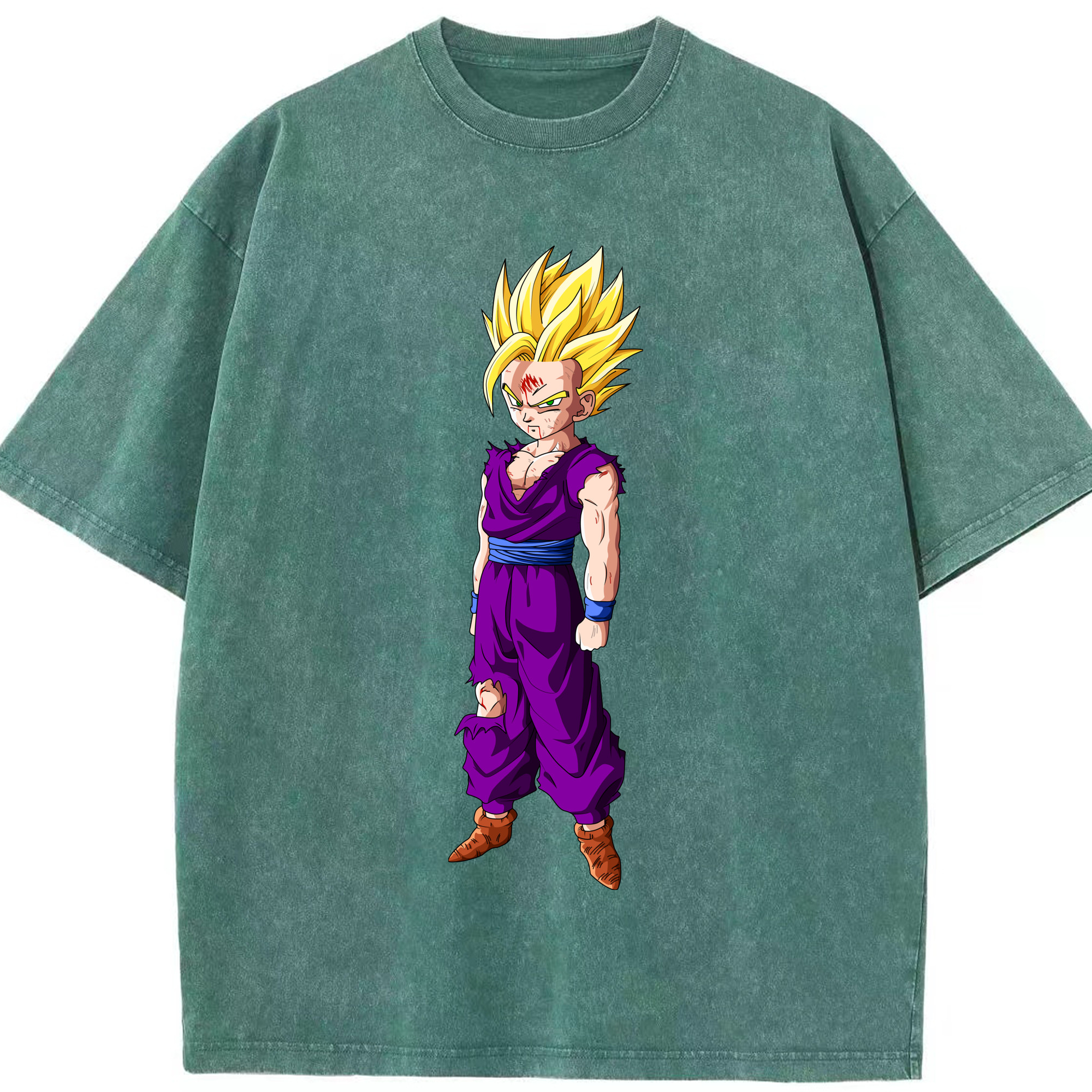 （画像用） ドラゴンボール 孫 悟飯（そんごはん）DRAGON BALL Son Gohan 綿100% ヴィンテージ風 半袖Tシャツ（フロントプリント）